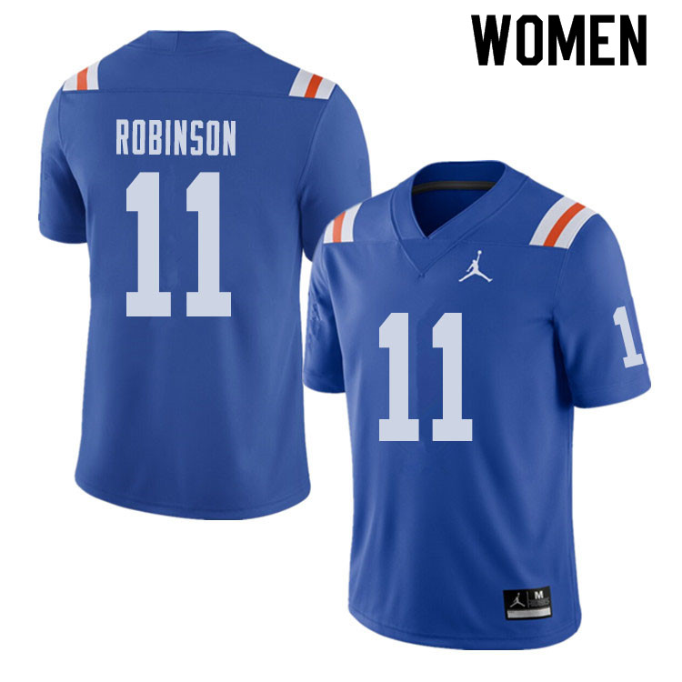 Jordan Brand Women #11 Demarcus Robinson Florida Gators Throwback Alternate College Football Jerseys - Click Image to Close